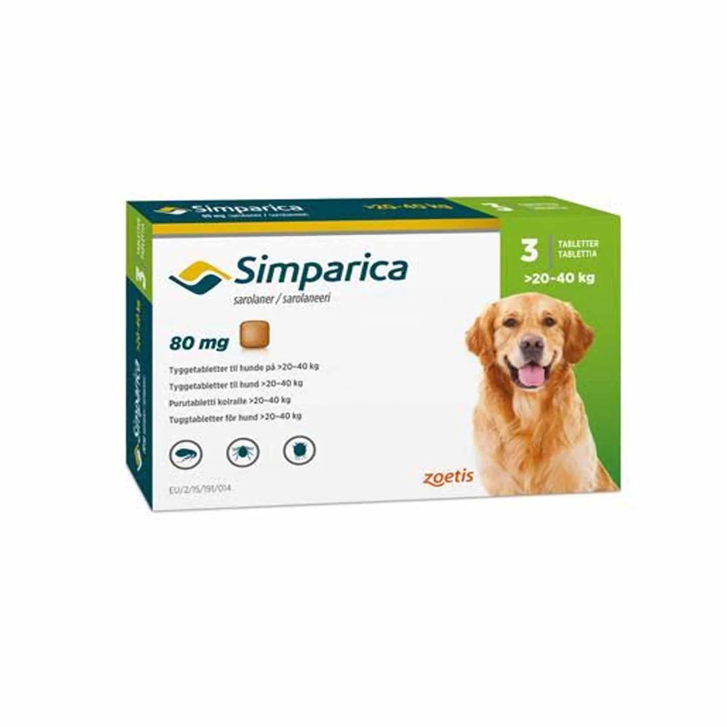 Simparica 80mg  3 comp