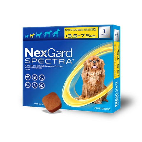 Nexgard Spectra perro S  3.6 - 7.5 kg /1 Tab