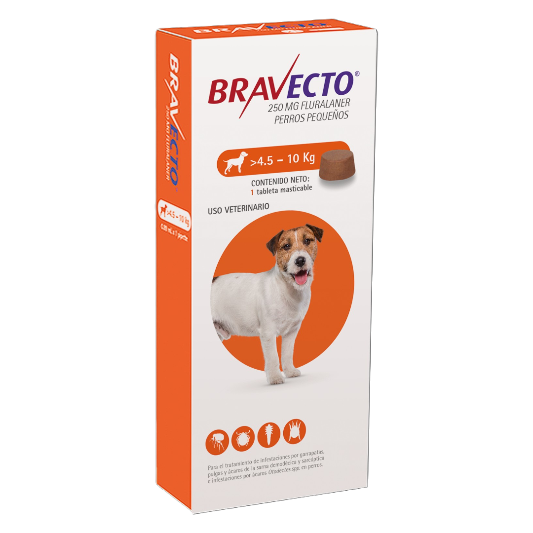 Bravecto Small 250 mg 4.5-10 kg naranja