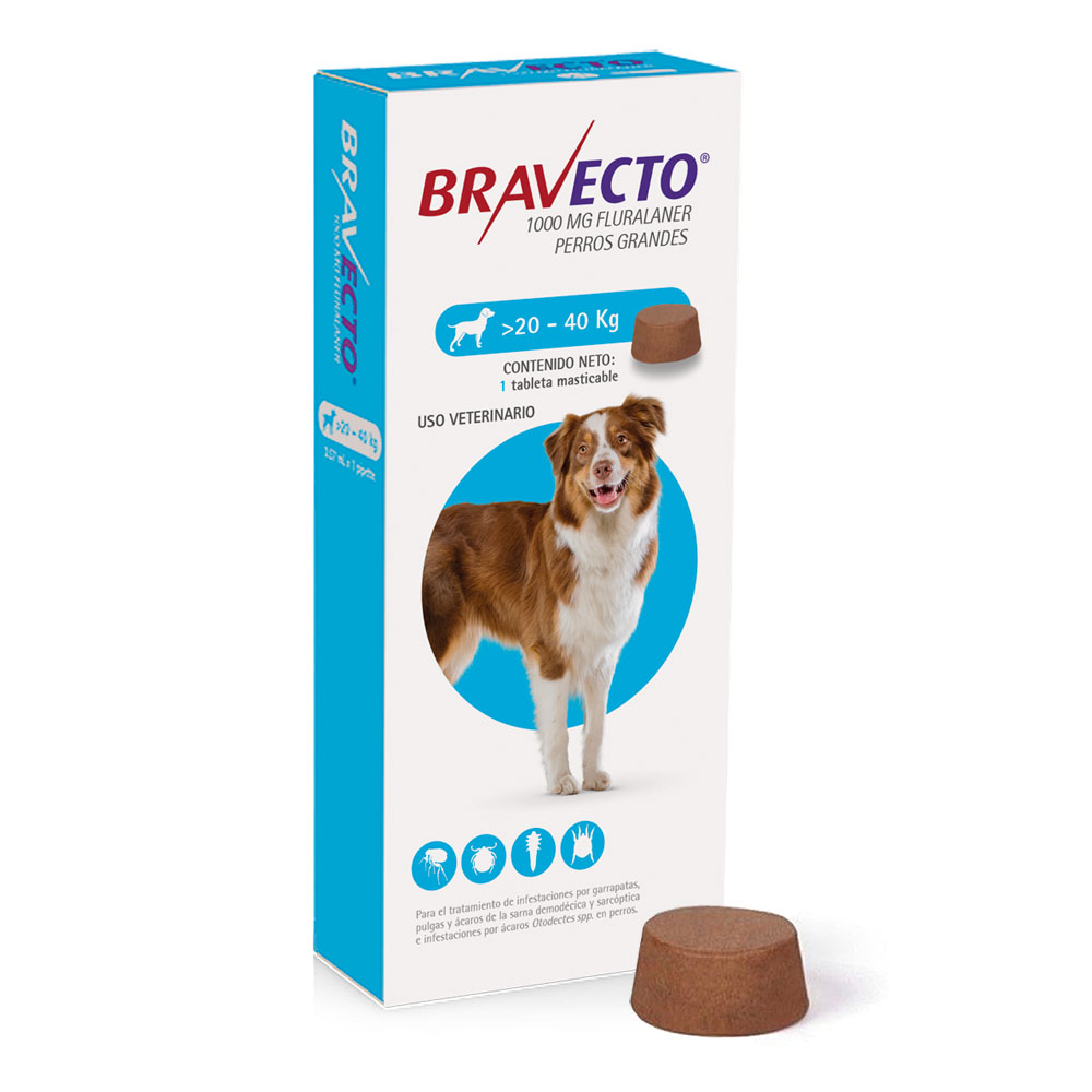 Bravecto Large 1000 mg 20-40 kg azúl