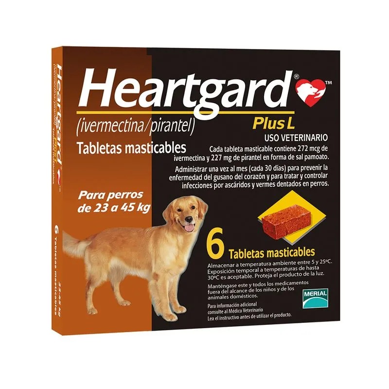 Heartgard plus L   22 - 45 kg  café/ 6 tab